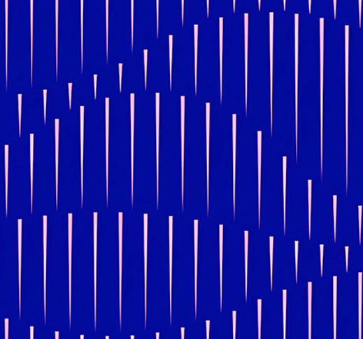 a blue and pink background